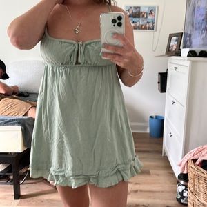 Sage green summer dress